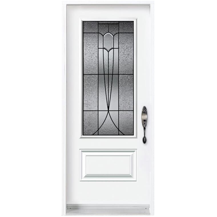 34" x 80" Left Hand Steel Door, with Mistral 23" x 49" Low-e Lite