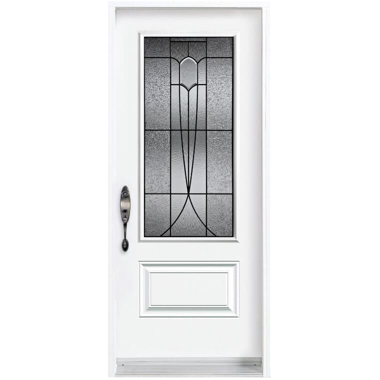 34" x 80" Right Hand Steel Door, with Mistral 23" x 49" Low-e Lite