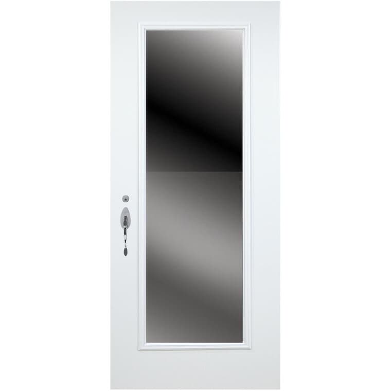 34" x 80" A13 Right Hand Steel Door, with 21" x 65" Low-e Glass Lite