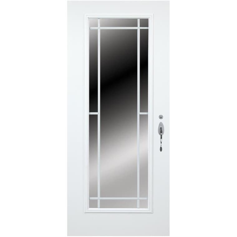 34" x 80" A13 CCGB Left Hand Steel Door, with 21" x 65" Low-e Lite