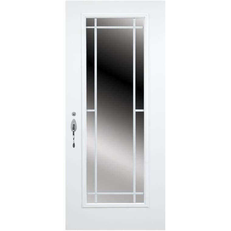 34" x 80" A13 CCGB Right Hand Steel Door, with 21" x 65" Low-e Lite