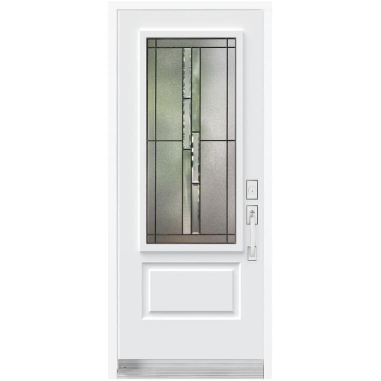 34" x 80" Whistler Left Hand Steel Door, with 23" x 49" Low-E Lite