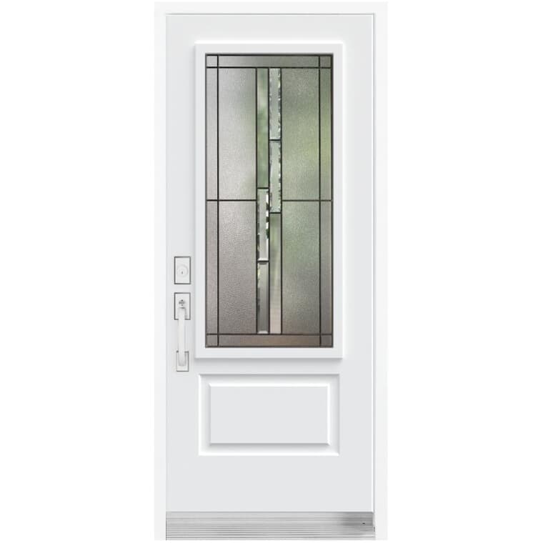34" x 80" Whistler Right Hand Steel Door, with 23" x 49" Low-E Lite