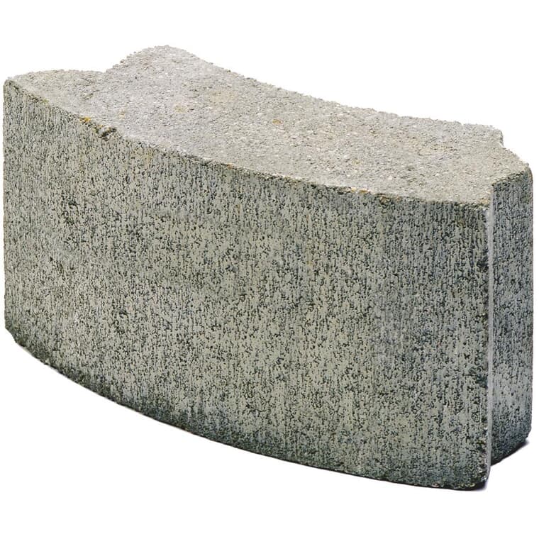 40lb Grey Curved Cement Block, for Barbeque