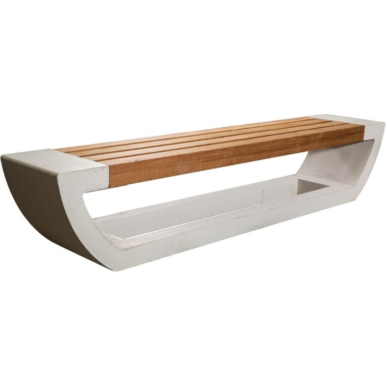 Cedar Cast Bench - White, 90" x 16.5" x 18"