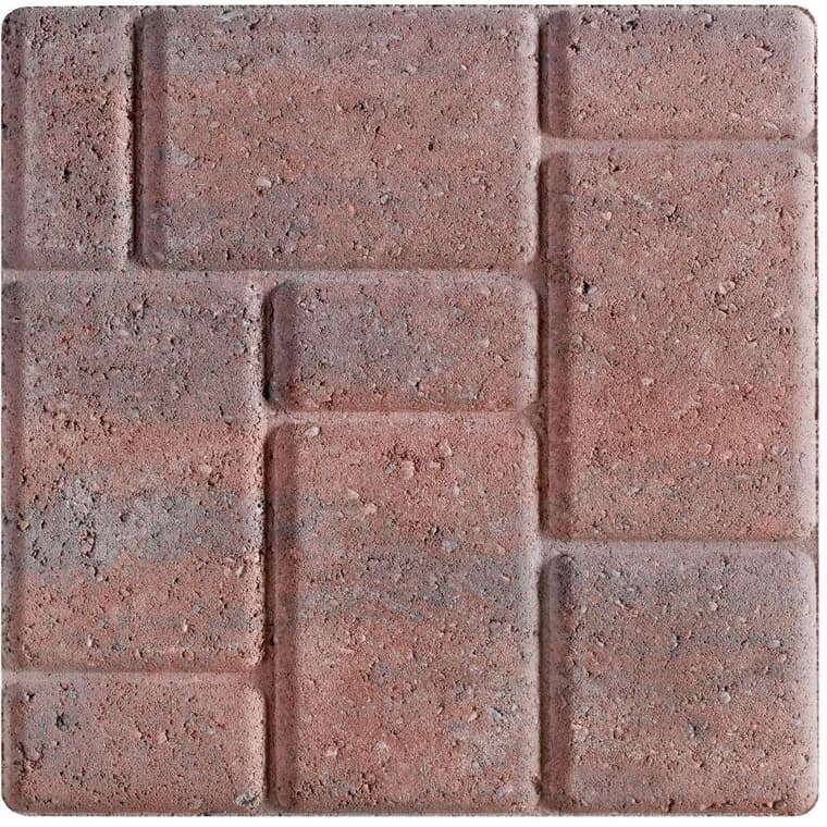 14" x 14" Old World Red Charcoal Brick Patio Stone