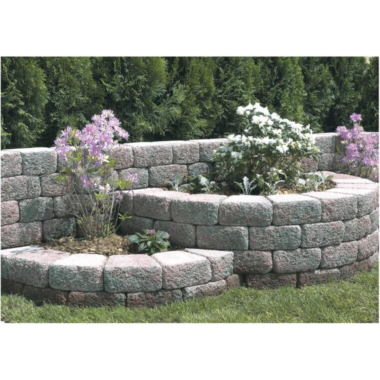 8" x 9" x 4" Country Retaining Wall Stone - Earth Blend