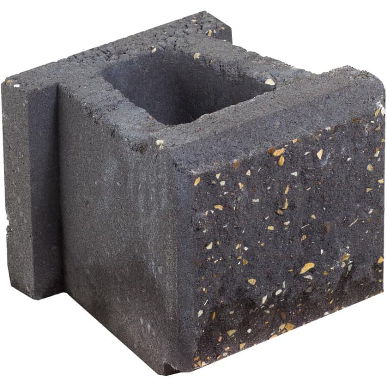 11-3/8" x 11-1/4" x 3-5/8" Charcoal Allen Block Jumbo Retaining Wall Stone Cap