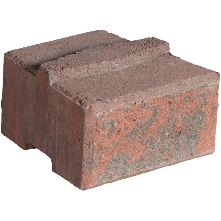 7" x 4" x 8" Stackstone Antique Red Standard Retaining Wall Stone