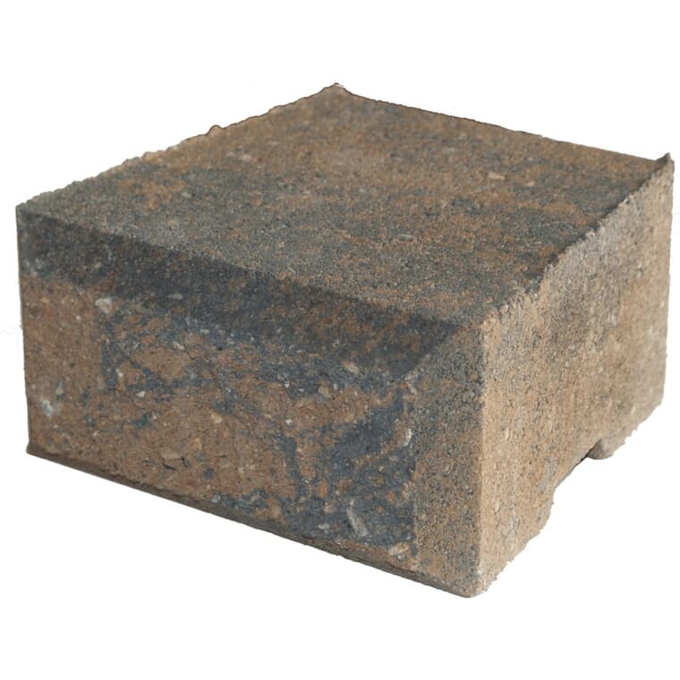 7" x 4" x 8" Stackstone Tan Charcoal Retaining Wall Stone Cap