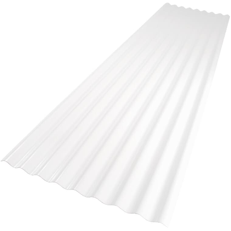 Panneau en PVC Palruf de 24 po x 8 pi, blanc