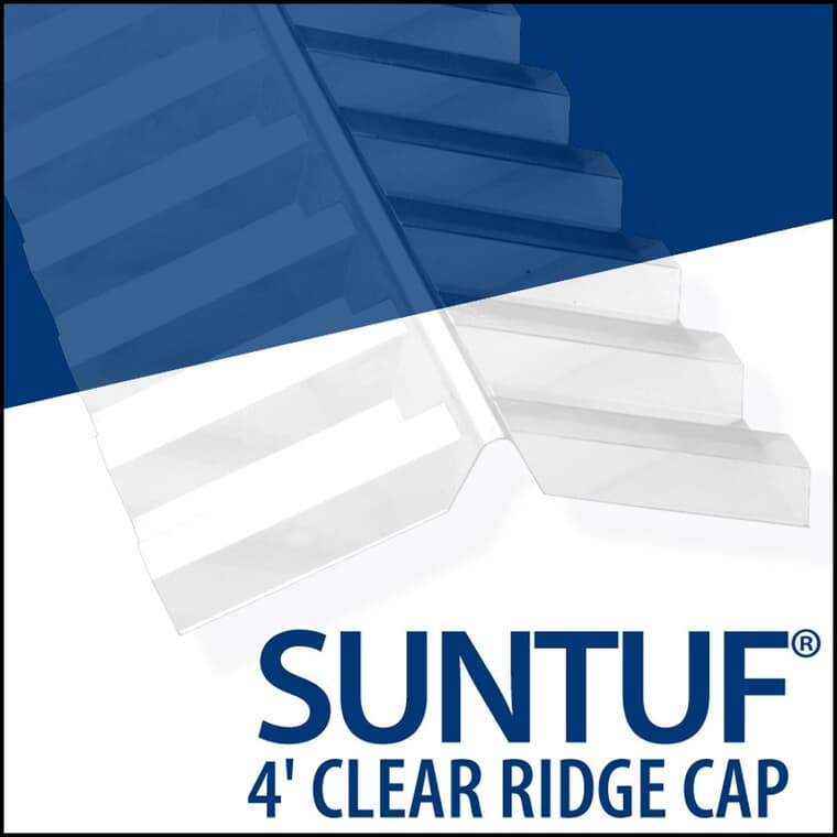 4' PC Suntuf Clear Ridgecap