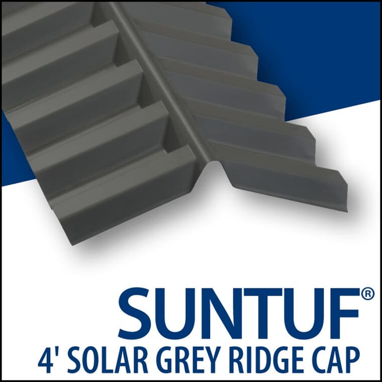 4' PC Suntuf Sky Grey Ridgecap