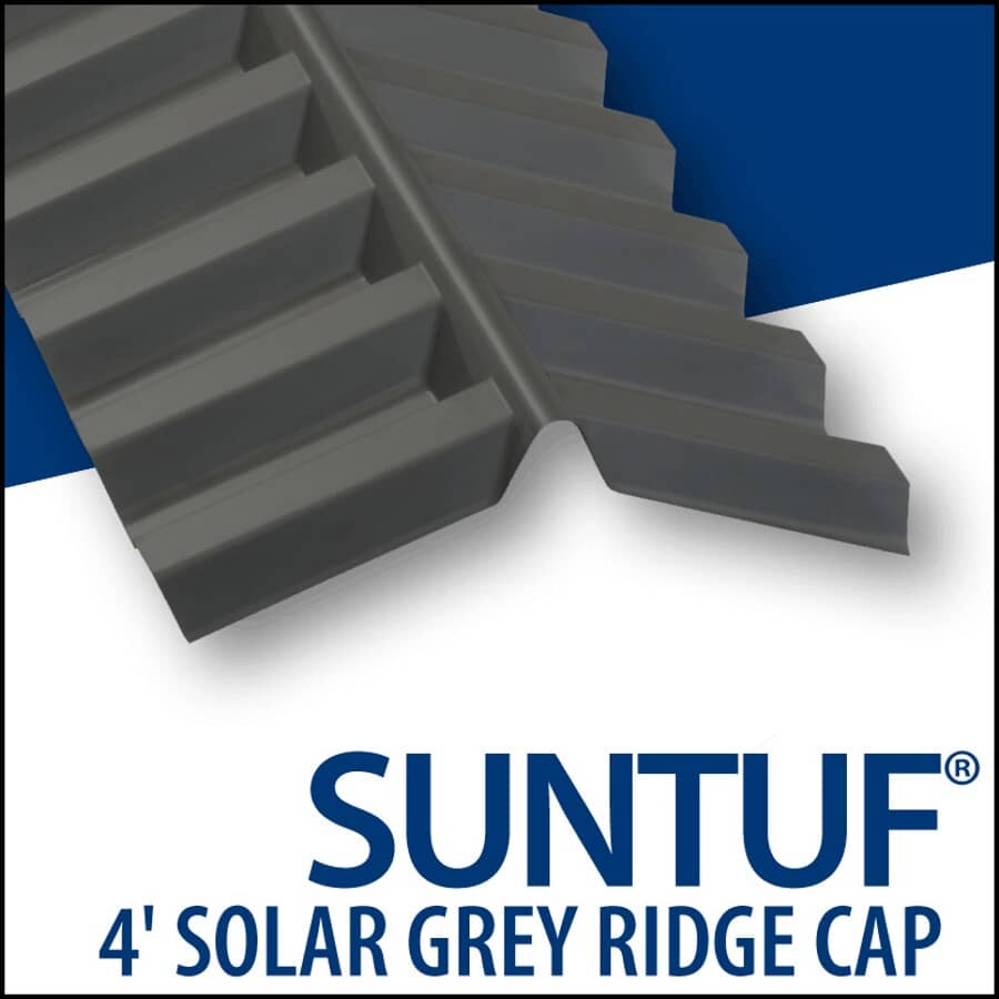 VICWEST 4' PC Suntuf Sky Grey Ridgecap | Home Hardware