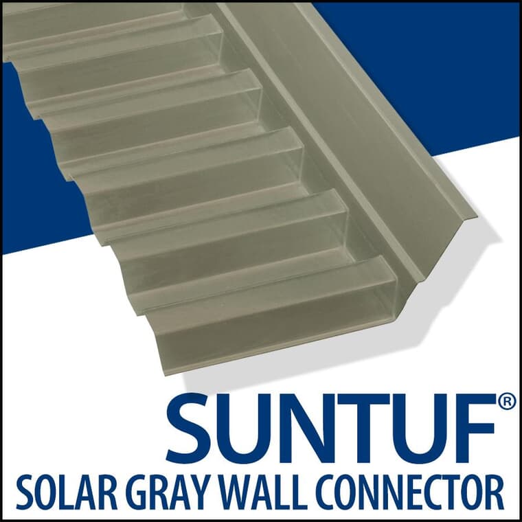 4' PC Suntuf Sky Grey Wall Connection