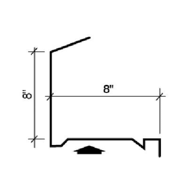 Soffite/fascia C-10 pour toit de 10 pi en métal, galvanisé