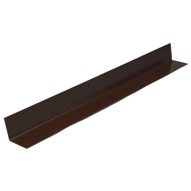 2" x 10' Chocolate Brown Semi-Gloss Aluminum Angle Flashing