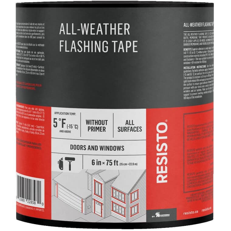 6" x 75' All-Weather Flashing Tape