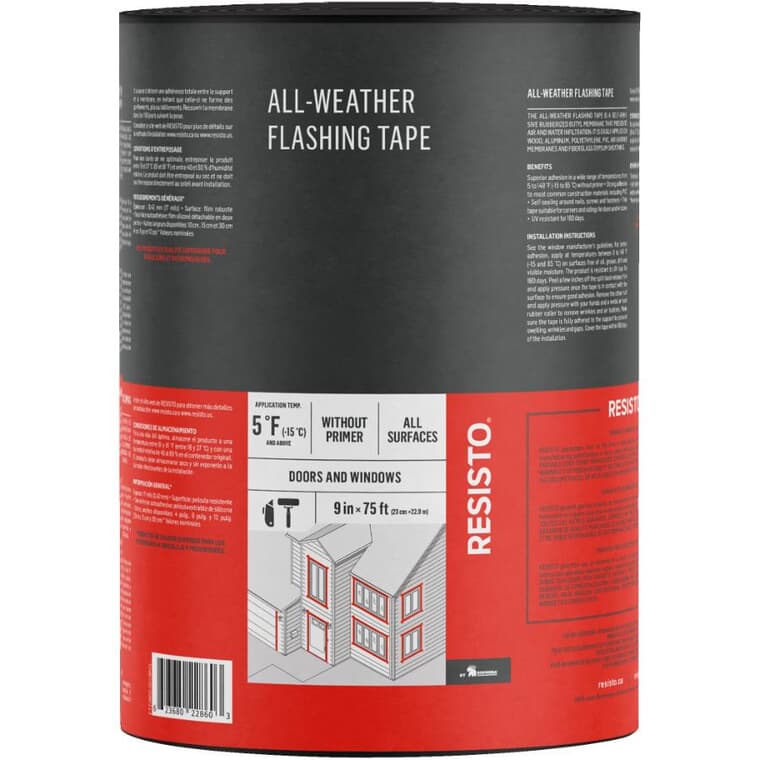 9" x 75' All-Weather Flashing Tape
