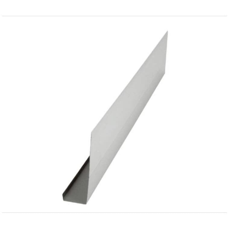 Fascia en aluminium nervuré de 1 po x 4 po x 10 pi, Eco K, blanc