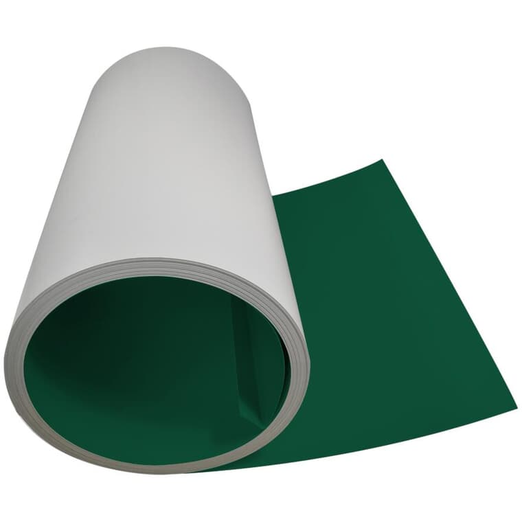 24" x 98.5' Forest Green/White Aluminum Flatstock