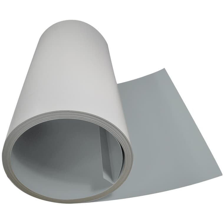 24" x 98.5' Grey/White Aluminum Flatstock
