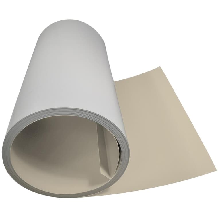 24" x 98.5' Ivory/White Aluminum Flatstock