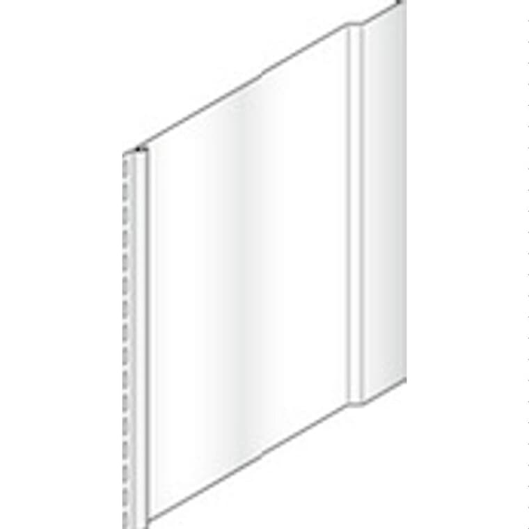 8" x 9' 8" Plain White Vertical Aluminum Siding