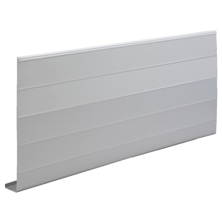 1" x 6" x 10' White Ribbed Aluminum Fascia