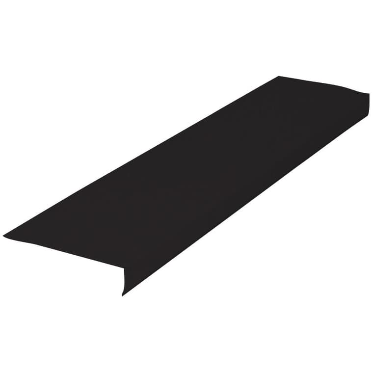 1" x 8" x 10' Black Ribbed Aluminum Fascia