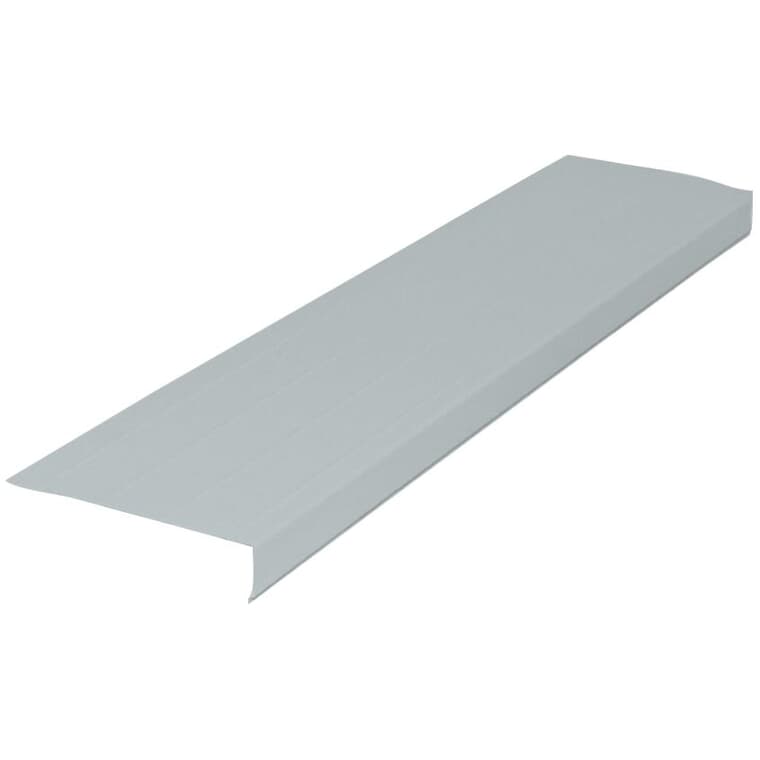 Fascia en aluminium nervuré de 1 po x 8 po x 10 pi, gris Douvres