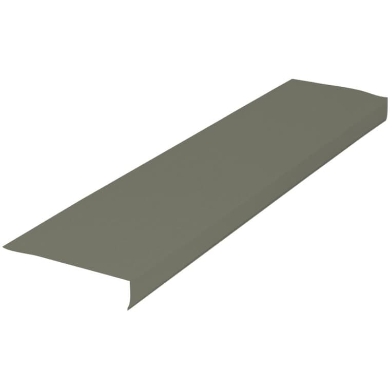 Fascia en aluminium nervuré de 1 po x 8 po x 10 pi, sable