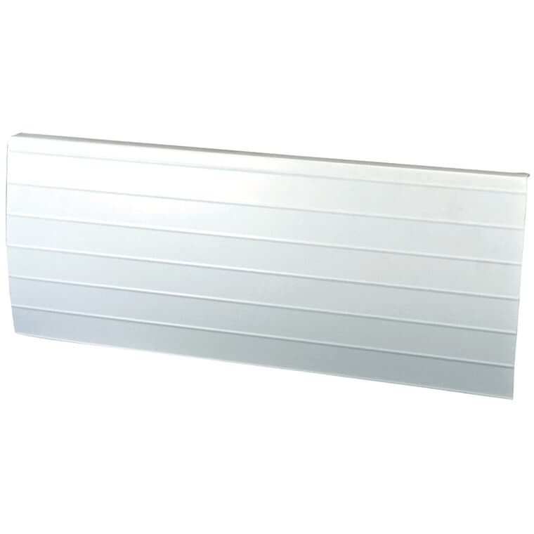 1" x 10" x 10' White Ribbed Aluminum Fascia