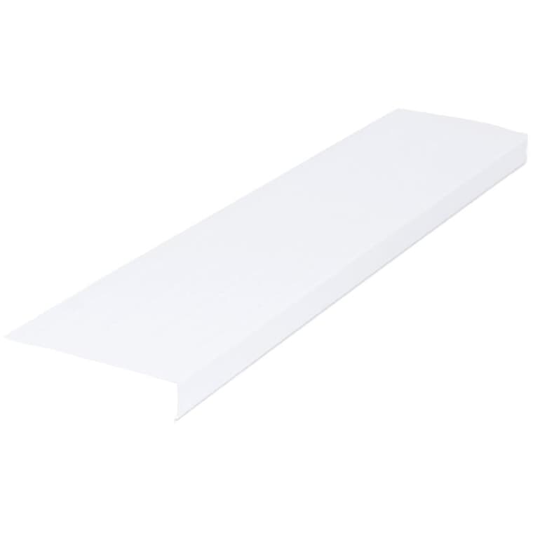 1" x 8" x 10' White Ribbed Aluminum Fascia