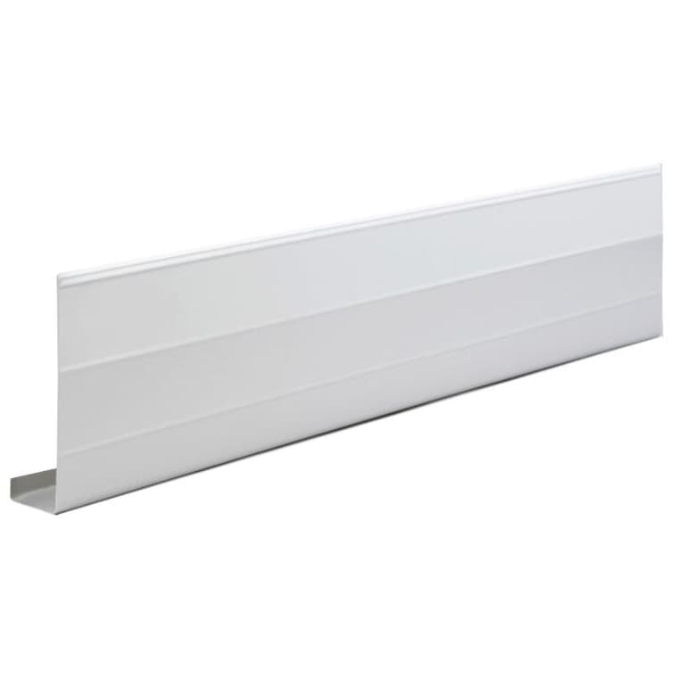 2" x 6" x 10' White Ribbed Aluminum Fascia
