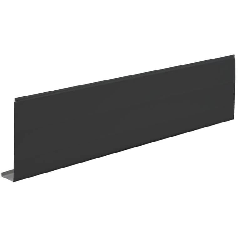 1" x 6" x 9'10" Black Ribbed Aluminum Fascia