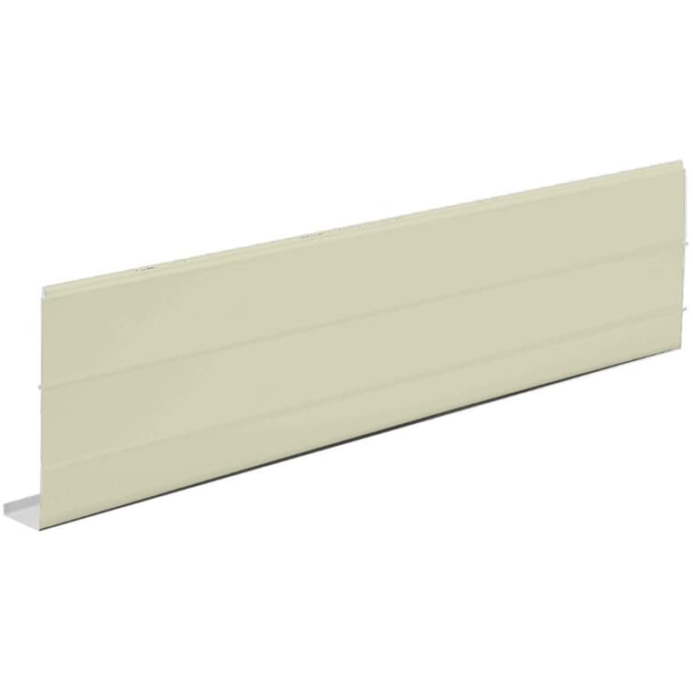 1" x 6" x 9'10" Semi Gloss Ivory Ribbed Aluminum Fascia