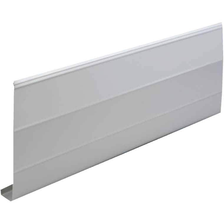 1" x 6" x 9'10" Semi Gloss White Ribbed Aluminum Fascia