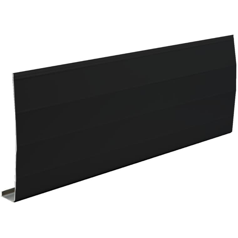 1" x 8" x 9'10" Black Ribbed Aluminum Fascia