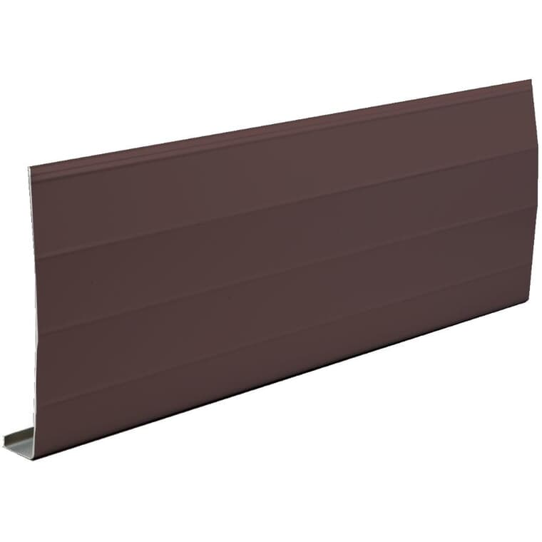 1" x 8" x 9'10" Semi Gloss Chocolate Brown Ribbed Aluminum Fascia