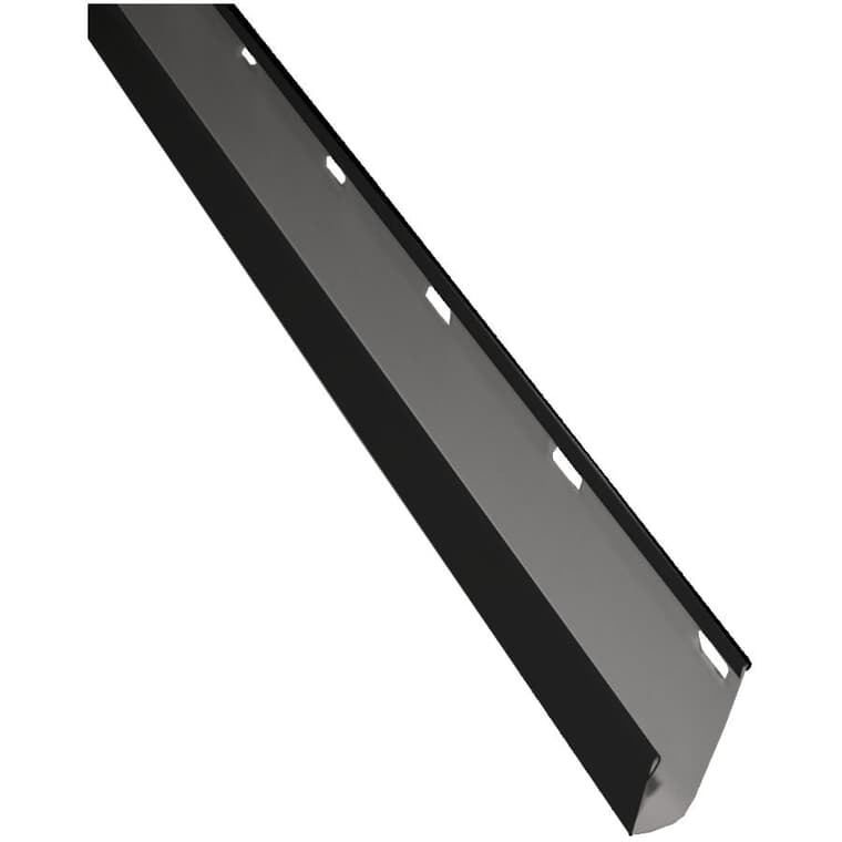 3/8" x 12' Black Aluminum Soffit J-Trim