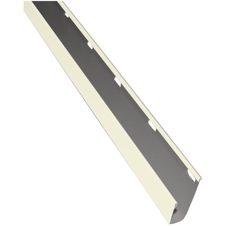 3/8" x 12' Semi Gloss Ivory Aluminum Soffit J-Trim