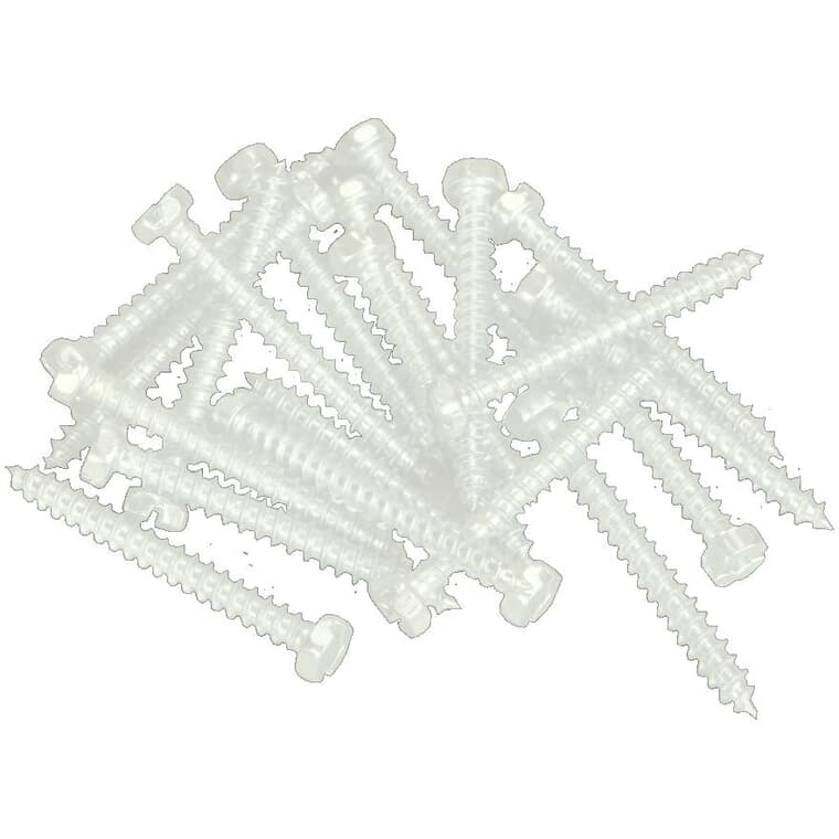 100 Pack 6" x 5/8" Linen Pan Head Screws, for Aluminum Soffit and Fascia