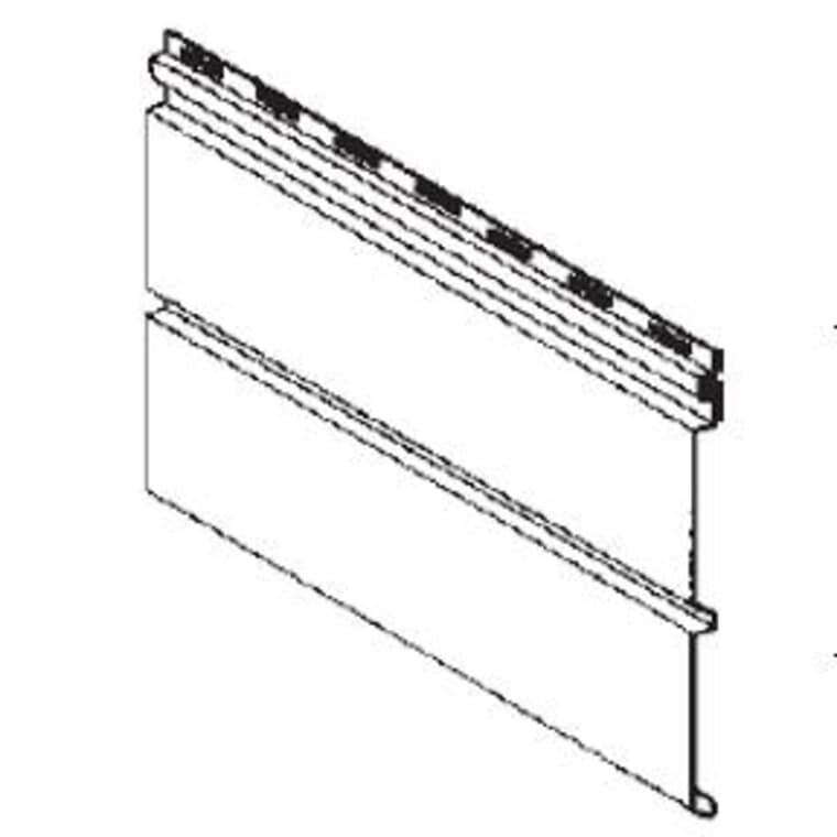 16" x 12' White 2 Panel Plain Aluminum Soffit