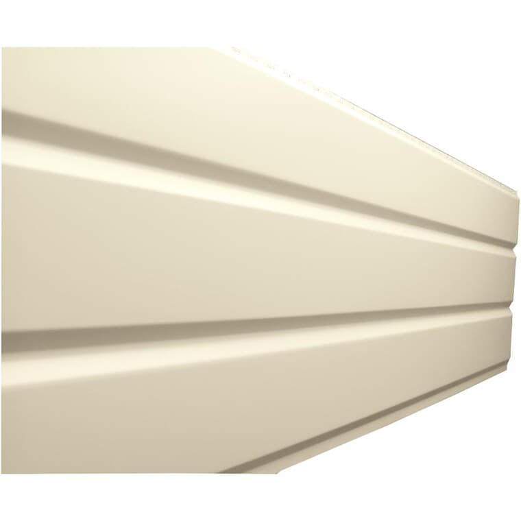 18" x 10' White 3 Panel Plain Aluminum Soffit