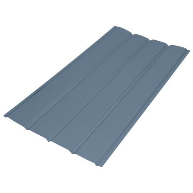 Soffite uni en aluminium à 4 panneaux de 16 po x 12 pi, bleu Wedge
