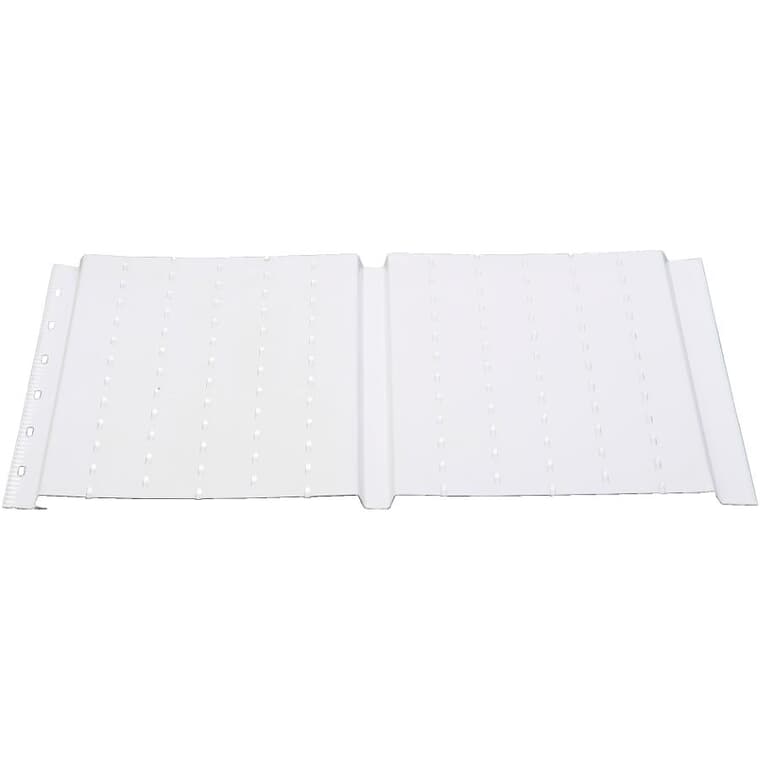 16" x 12' White Semi Gloss SP600P Plain Aluminum Soffit