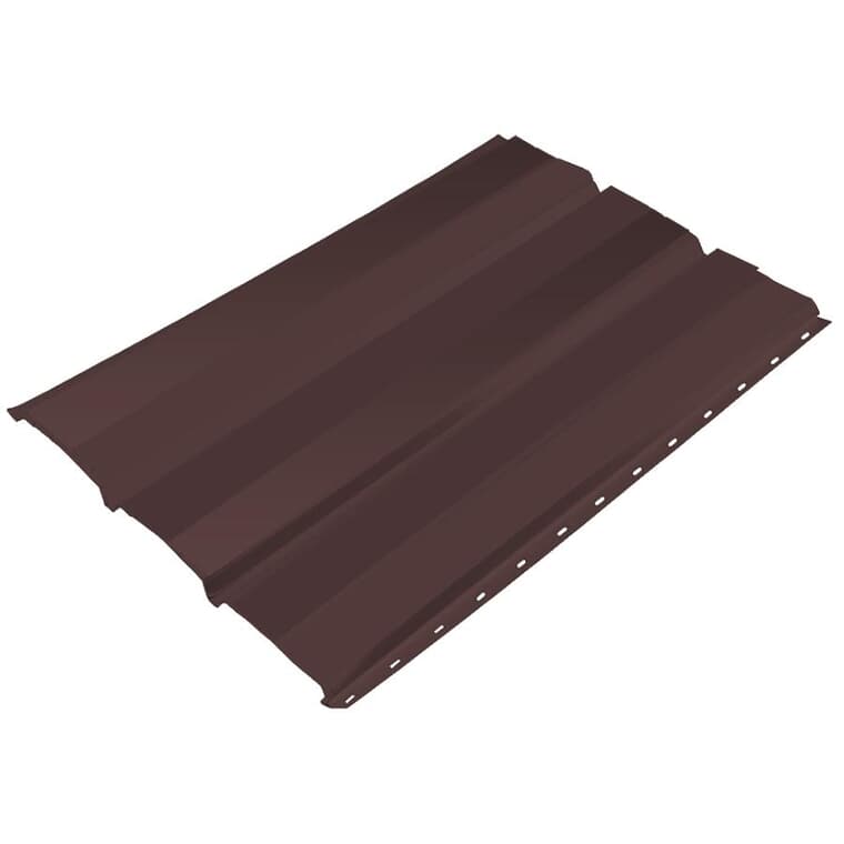 Soffit ventilé SP600V de 16 po x 12 pi en aluminium peu lustré, brun chocolat