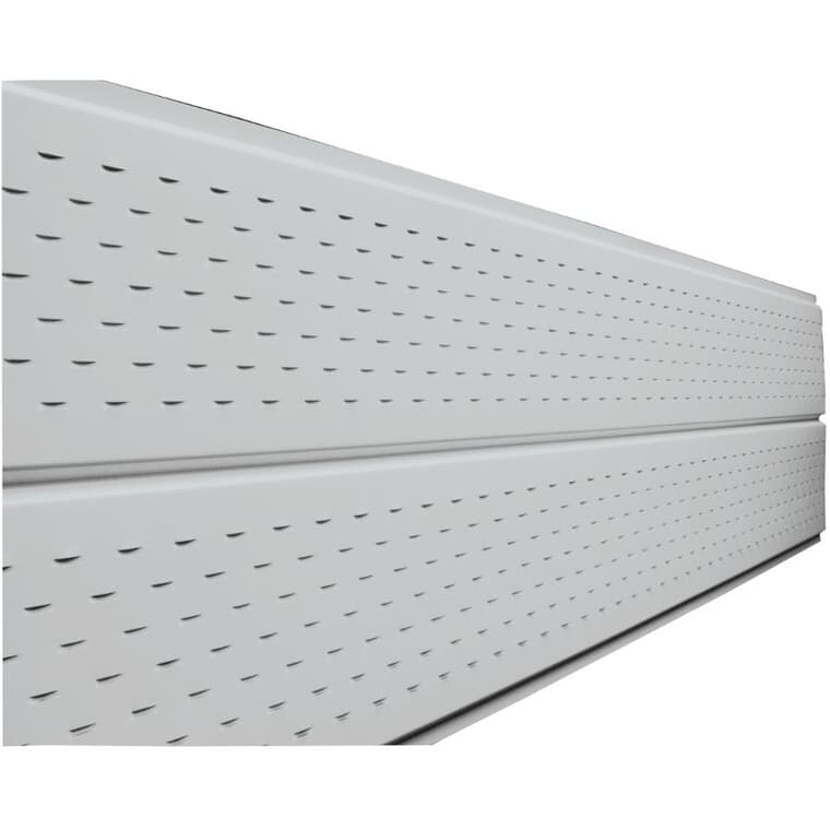 16" x 12' Dover Grey 2 Panel Vented Aluminum Soffit