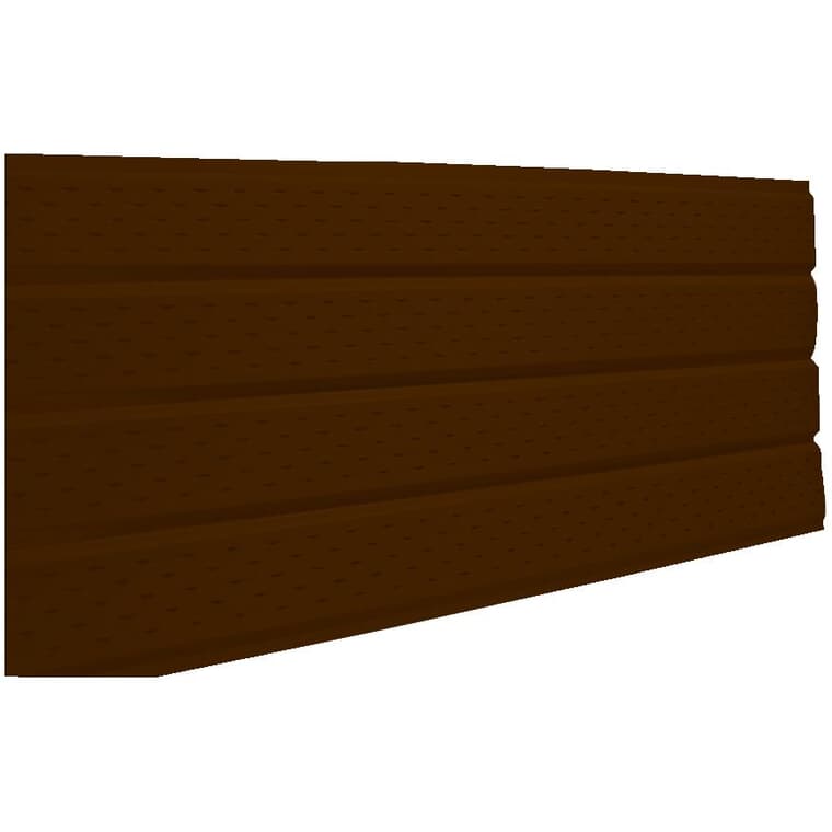 16" x 12' Brown 4 Panel Vented Aluminum Soffit